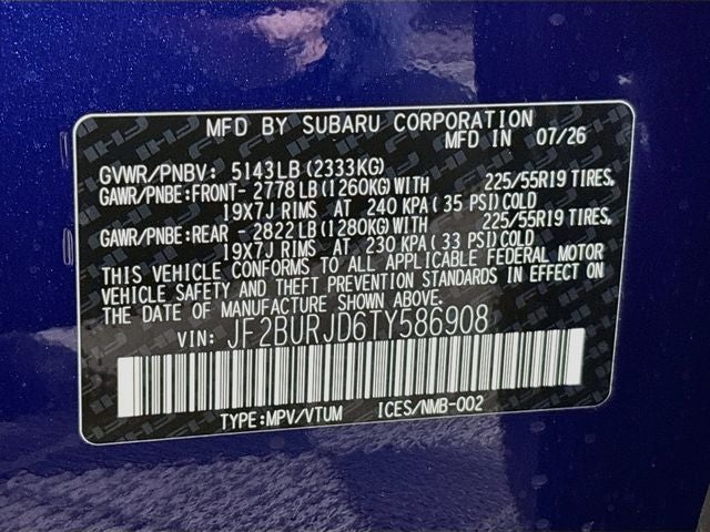 2026 Subaru Outback Touring XT