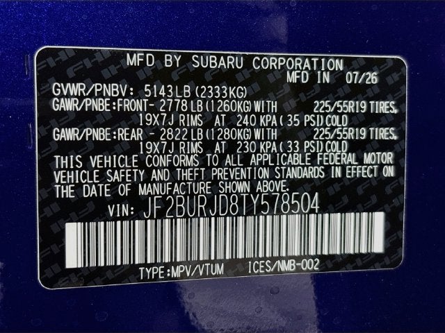 2026 Subaru Outback Touring XT