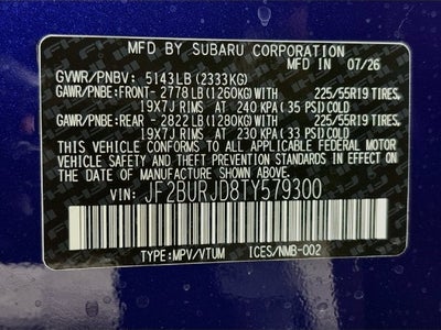2026 Subaru Outback Touring XT