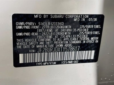 2026 Subaru Outback Touring XT