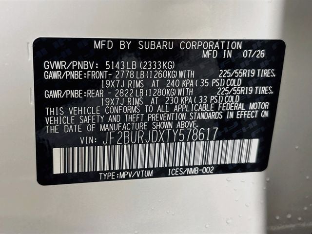 2026 Subaru Outback Touring XT