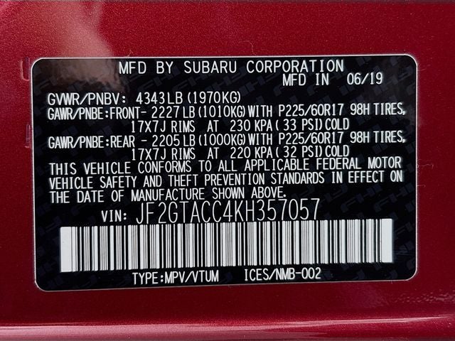 2019 Subaru Crosstrek 2.0i Premium