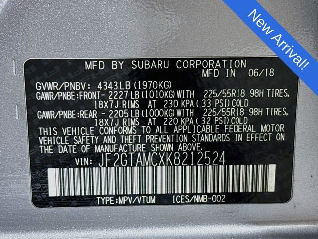 2019 Subaru Crosstrek 2.0i Limited