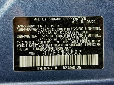 2022 Subaru Crosstrek Premium