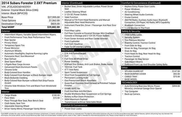 2014 Subaru Forester 2.0XT Premium Premium