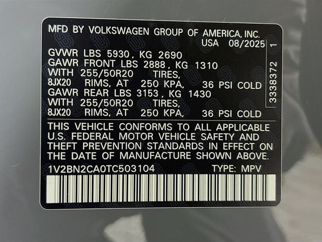 2026 Volkswagen Atlas 2.0T SEL