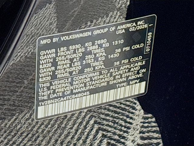 2026 Volkswagen Atlas 2.0T SEL