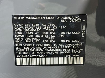 2026 Volkswagen Atlas 2.0T SEL