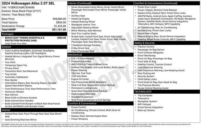 2024 Volkswagen Atlas 2.0T SEL