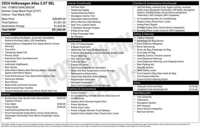 2024 Volkswagen Atlas 2.0T SEL