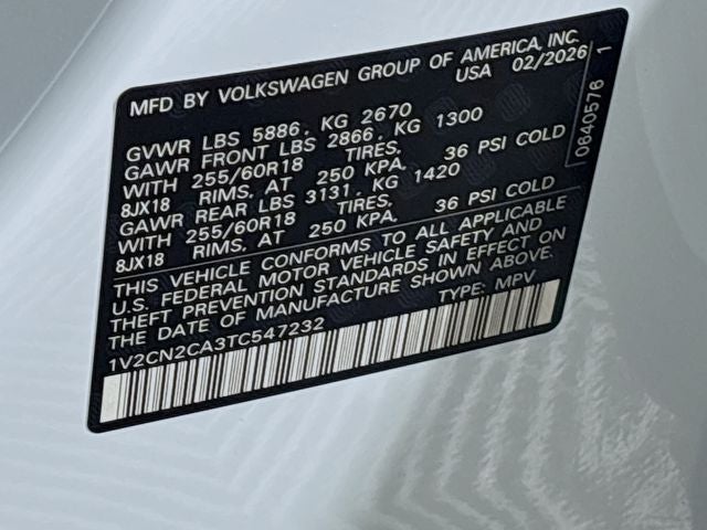 2026 Volkswagen Atlas 2.0T Peak Edition