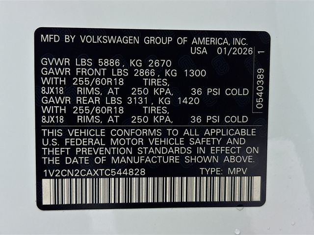 2026 Volkswagen Atlas 2.0T Peak Edition