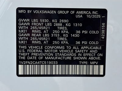 2026 Volkswagen Atlas 2.0T SEL Premium R-Line