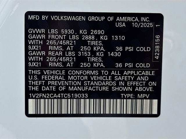 2026 Volkswagen Atlas 2.0T SEL Premium R-Line