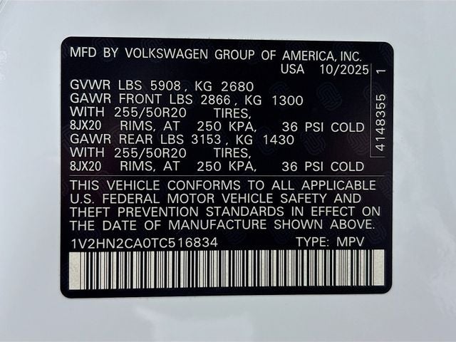 2026 Volkswagen Atlas 2.0T SE w/Technology
