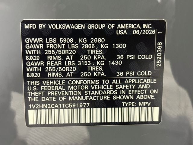2026 Volkswagen Atlas 2.0T SE w/Technology