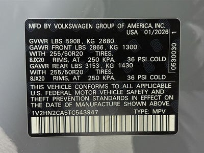 2026 Volkswagen Atlas 2.0T SE w/Technology