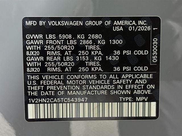 2026 Volkswagen Atlas 2.0T SE w/Technology