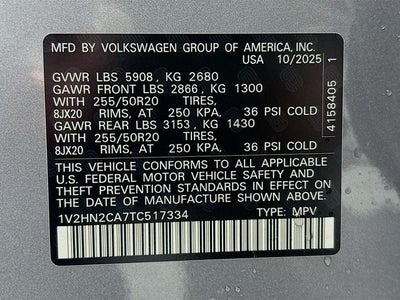 2026 Volkswagen Atlas 2.0T SE w/Technology
