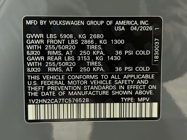 2026 Volkswagen Atlas 2.0T SE w/Technology