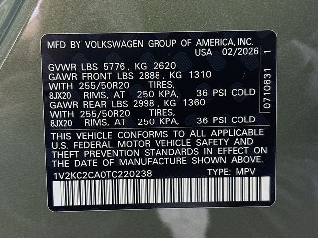 2026 Volkswagen Atlas Cross Sport 2.0T SE w/Technology