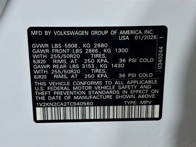 2026 Volkswagen Atlas 2.0T SE w/Technology