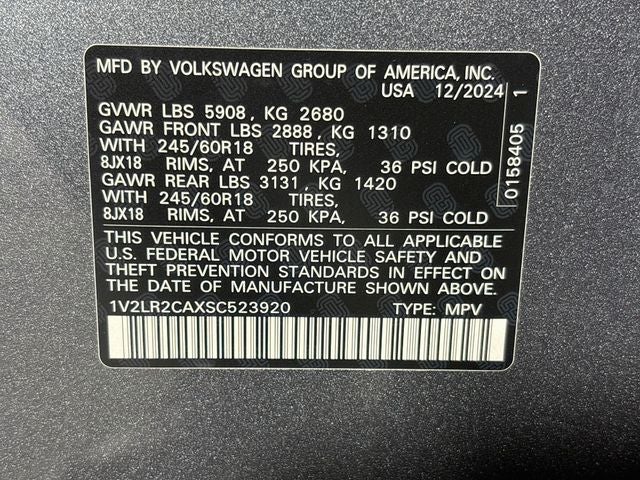 2025 Volkswagen Atlas 2.0T SE