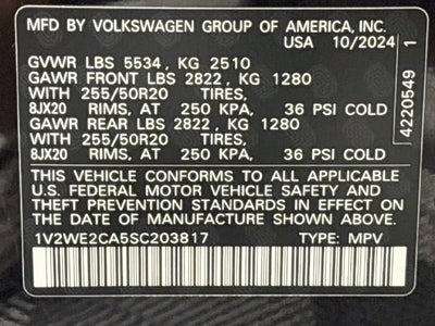 2025 Volkswagen Atlas Cross Sport 2.0T SE w/Technology