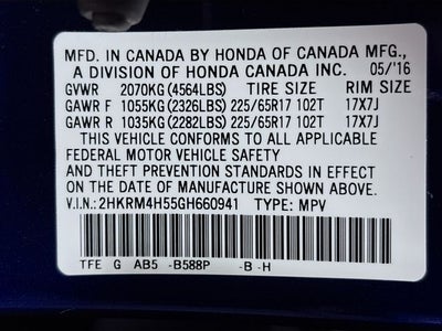 2016 Honda CR-V EX