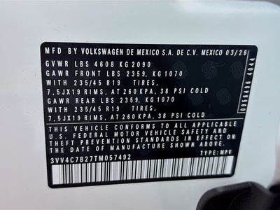 2026 Volkswagen Taos 1.5T SEL