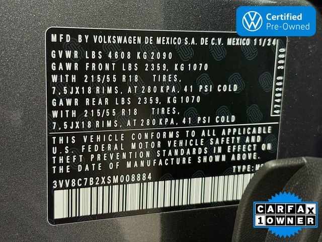 2025 Volkswagen Taos 1.5T S