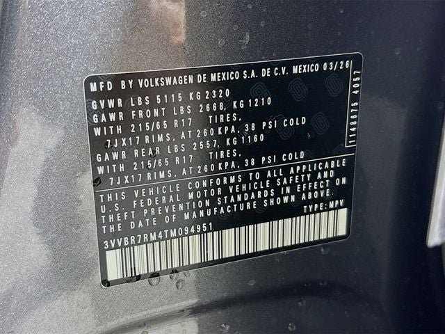 2026 Volkswagen Tiguan 2.0T S