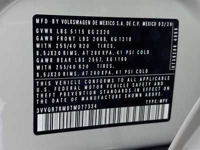 2026 Volkswagen Tiguan 2.0T SE R-Line Black