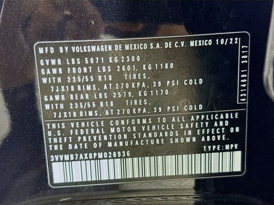 2023 Volkswagen Tiguan 2.0T SE
