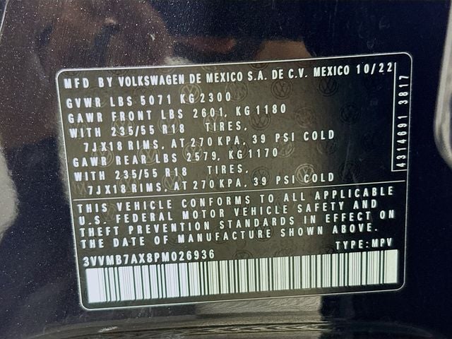2023 Volkswagen Tiguan 2.0T SE