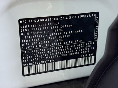 2026 Volkswagen Tiguan 2.0T SE