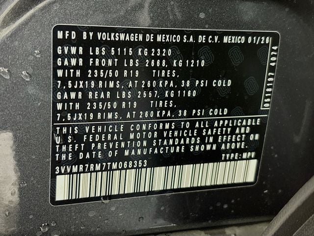 2026 Volkswagen Tiguan 2.0T SE