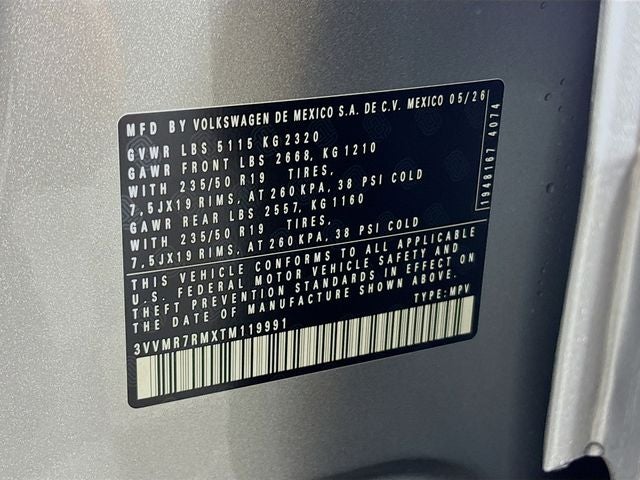 2026 Volkswagen Tiguan 2.0T SE