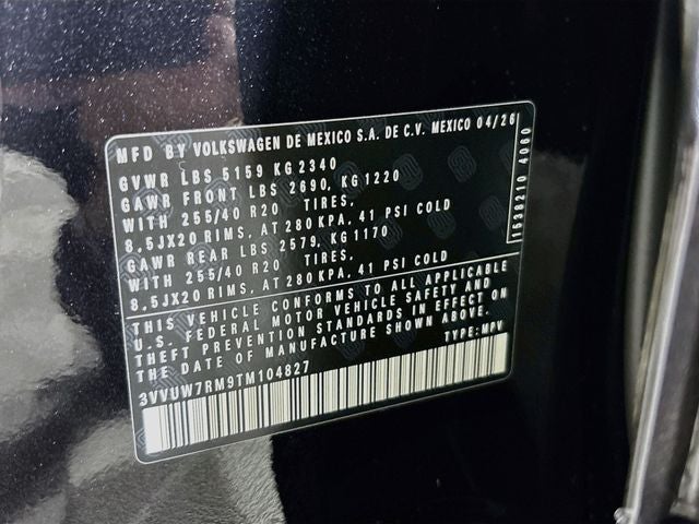 2026 Volkswagen Tiguan 2.0T SEL R-Line Turbo