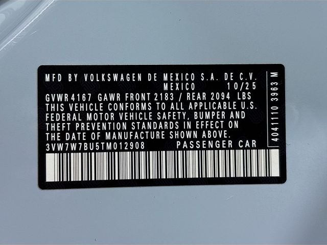 2026 Volkswagen Jetta 1.5T SE