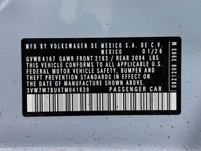 2026 Volkswagen Jetta 1.5T SE