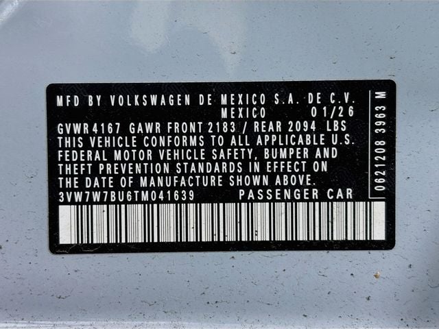 2026 Volkswagen Jetta 1.5T SE