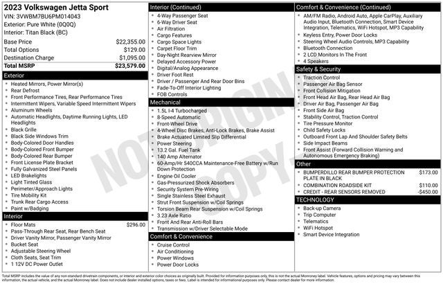 2023 Volkswagen Jetta 1.5T Sport