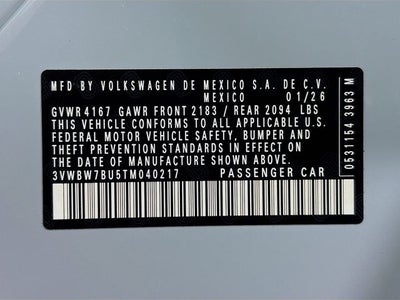 2026 Volkswagen Jetta 1.5T Sport