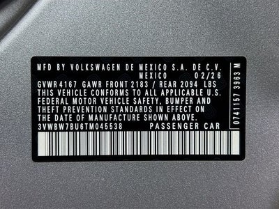 2026 Volkswagen Jetta 1.5T Sport