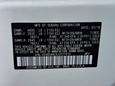 2018 Subaru Outback 2.5i Limited