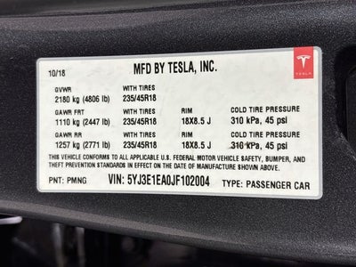 2018 Tesla Model 3 Long Range