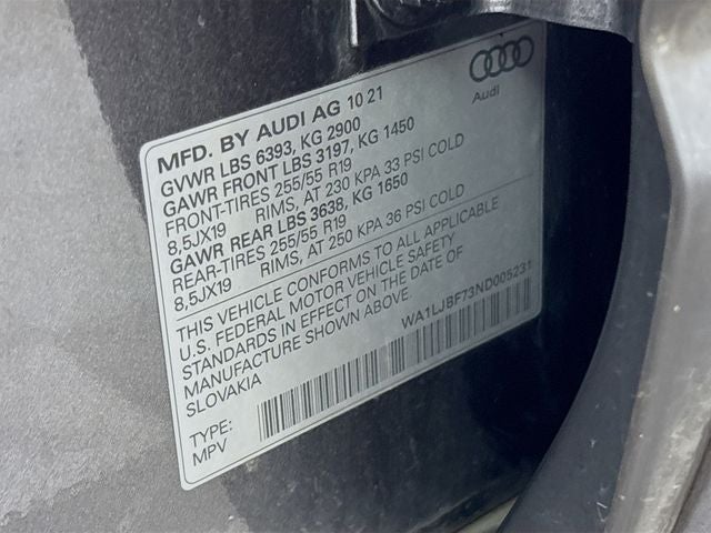 2022 Audi Q7 45 Premium Plus quattro
