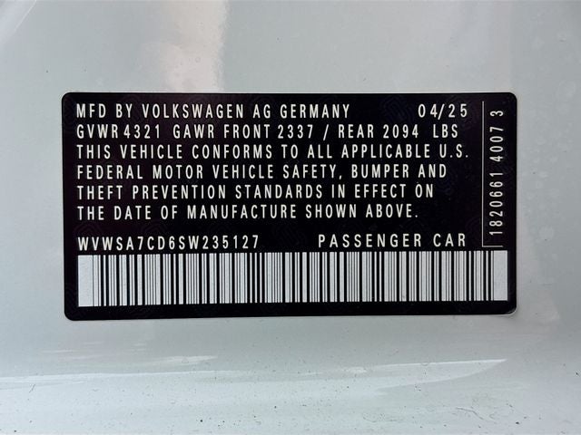 2025 Volkswagen Golf GTI 2.0T SE