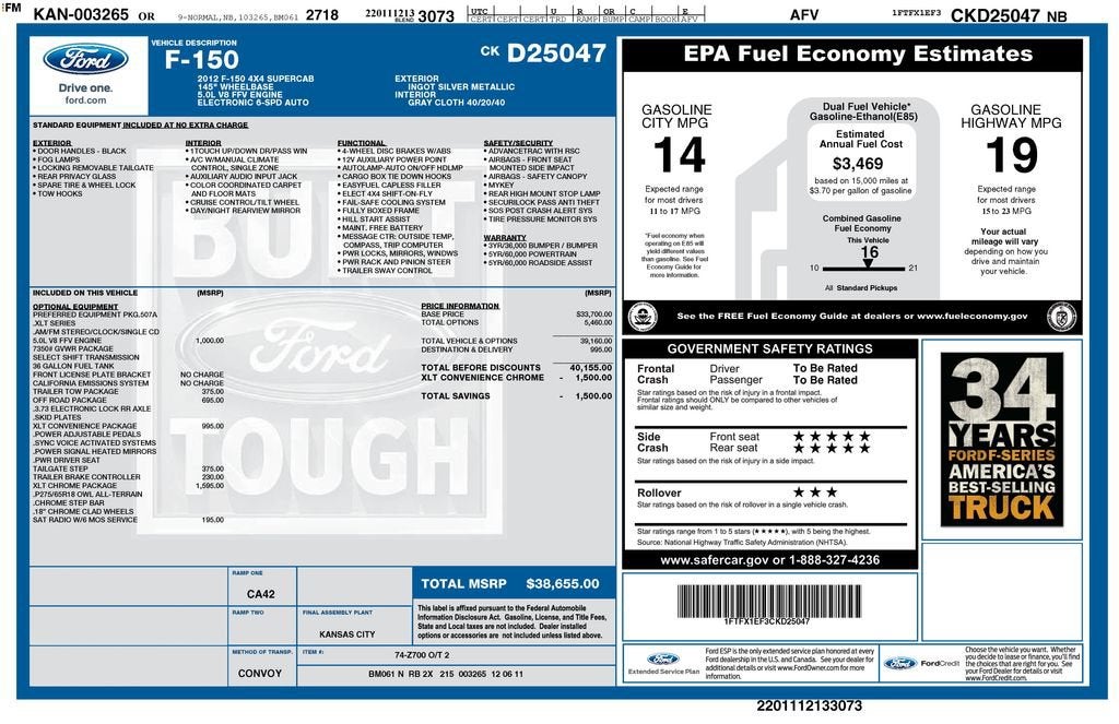 2012 Ford F-150 XLT